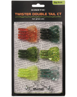 KINETIC TWISTER DOUBLE TAIL HOT GREEN MIX Kinetic - 1